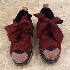 Rafifia platform shoes